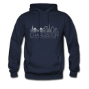 Charleston, South Carolina Hoodie - Skyline Charleston Crewneck Hooded Sweatshirt - navy