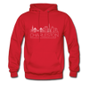 Charleston, South Carolina Hoodie - Skyline Charleston Crewneck Hooded Sweatshirt - red