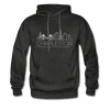 Charleston, South Carolina Hoodie - Skyline Charleston Crewneck Hooded Sweatshirt - charcoal gray