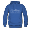 Atlanta, Georgia Hoodie - Skyline Atlanta Crewneck Hooded Sweatshirt - royal blue