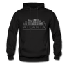 Atlanta, Georgia Hoodie - Skyline Atlanta Crewneck Hooded Sweatshirt - black