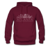 Atlanta, Georgia Hoodie - Skyline Atlanta Crewneck Hooded Sweatshirt - burgundy