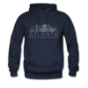 Atlanta, Georgia Hoodie - Skyline Atlanta Crewneck Hooded Sweatshirt - navy