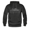 Atlanta, Georgia Hoodie - Skyline Atlanta Crewneck Hooded Sweatshirt - charcoal gray