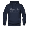 Austin, Texas Hoodie - Skyline Austin Crewneck Hooded Sweatshirt - navy