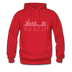 Austin, Texas Hoodie - Skyline Austin Crewneck Hooded Sweatshirt - red