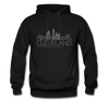 Cleveland, Ohio Hoodie - Skyline Cleveland Crewneck Hooded Sweatshirt - black