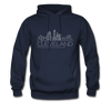 Cleveland, Ohio Hoodie - Skyline Cleveland Crewneck Hooded Sweatshirt - navy
