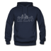 Cleveland, Ohio Hoodie - Skyline Cleveland Crewneck Hooded Sweatshirt - navy