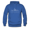 Chicago, Illinois Hoodie - Skyline Chicago Crewneck Hooded Sweatshirt - royal blue