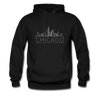 Chicago, Illinois Hoodie - Skyline Chicago Crewneck Hooded Sweatshirt - black