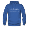 Colorado Springs, Colorado Hoodie - Skyline Colorado Springs Crewneck Hooded Sweatshirt - royal blue