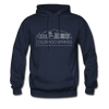 Colorado Springs, Colorado Hoodie - Skyline Colorado Springs Crewneck Hooded Sweatshirt - navy