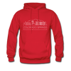 Colorado Springs, Colorado Hoodie - Skyline Colorado Springs Crewneck Hooded Sweatshirt - red