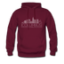 Columbus, Ohio Hoodie - Skyline Columbus Crewneck Hooded Sweatshirt - burgundy