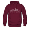 Columbus, Ohio Hoodie - Skyline Columbus Crewneck Hooded Sweatshirt - burgundy