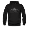 Detroit, Michigan Hoodie - Skyline Detroit Crewneck Hooded Sweatshirt - black