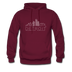 Detroit, Michigan Hoodie - Skyline Detroit Crewneck Hooded Sweatshirt - burgundy