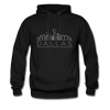 Dallas, Texas Hoodie - Skyline Dallas Crewneck Hooded Sweatshirt - black