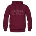 El Paso, Texas Hoodie - Skyline El Paso Crewneck Hooded Sweatshirt - burgundy