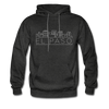 El Paso, Texas Hoodie - Skyline El Paso Crewneck Hooded Sweatshirt - charcoal gray