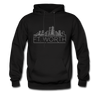 Fort Worth, Texas Hoodie - Skyline Fort Worth Crewneck Hooded Sweatshirt - black