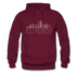 Fort Worth, Texas Hoodie - Skyline Fort Worth Crewneck Hooded Sweatshirt - burgundy