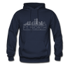 Fort Worth, Texas Hoodie - Skyline Fort Worth Crewneck Hooded Sweatshirt - navy