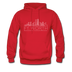 Fort Worth, Texas Hoodie - Skyline Fort Worth Crewneck Hooded Sweatshirt - red