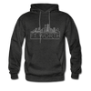 Fort Worth, Texas Hoodie - Skyline Fort Worth Crewneck Hooded Sweatshirt - charcoal gray