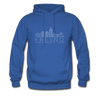 Fresno, California Hoodie - Skyline Fresno Crewneck Hooded Sweatshirt - royal blue