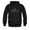 Fresno, California Hoodie - Skyline Fresno Crewneck Hooded Sweatshirt - black