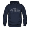 Hollywood, California Hoodie - Skyline Hollywood Crewneck Hooded Sweatshirt - navy