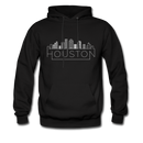 Houston, Texas Hoodie - Skyline Houston Crewneck Hooded Sweatshirt - black