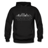 Houston, Texas Hoodie - Skyline Houston Crewneck Hooded Sweatshirt - black