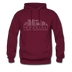 Honolulu, Hawaii Hoodie - Skyline Honolulu Crewneck Hooded Sweatshirt - burgundy