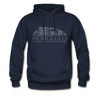 Honolulu, Hawaii Hoodie - Skyline Honolulu Crewneck Hooded Sweatshirt - navy