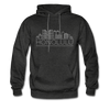 Honolulu, Hawaii Hoodie - Skyline Honolulu Crewneck Hooded Sweatshirt - charcoal gray