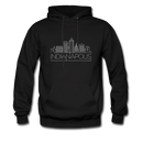 Indianapolis, Indiana Hoodie - Skyline Indianapolis Crewneck Hooded Sweatshirt - black