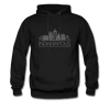 Indianapolis, Indiana Hoodie - Skyline Indianapolis Crewneck Hooded Sweatshirt - black