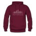 Indianapolis, Indiana Hoodie - Skyline Indianapolis Crewneck Hooded Sweatshirt - burgundy