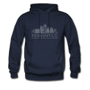 Indianapolis, Indiana Hoodie - Skyline Indianapolis Crewneck Hooded Sweatshirt - navy