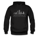 Jacksonville, Florida Hoodie - Skyline Jacksonville Crewneck Hooded Sweatshirt - black
