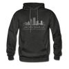 Jacksonville, Florida Hoodie - Skyline Jacksonville Crewneck Hooded Sweatshirt - charcoal gray