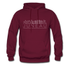 Juneau, Alaska Hoodie - Skyline Juneau Crewneck Hooded Sweatshirt - burgundy