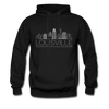 Louisville, Kentucky Hoodie - Skyline Louisville Crewneck Hooded Sweatshirt - black