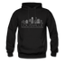 Louisville, Kentucky Hoodie - Skyline Louisville Crewneck Hooded Sweatshirt - black