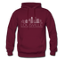 Louisville, Kentucky Hoodie - Skyline Louisville Crewneck Hooded Sweatshirt - burgundy