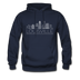 Louisville, Kentucky Hoodie - Skyline Louisville Crewneck Hooded Sweatshirt - navy