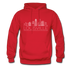 Louisville, Kentucky Hoodie - Skyline Louisville Crewneck Hooded Sweatshirt - red
